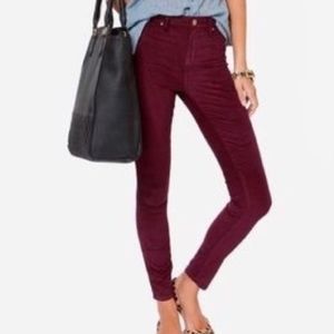 J. Crew size 28 burgundy corduroy pants